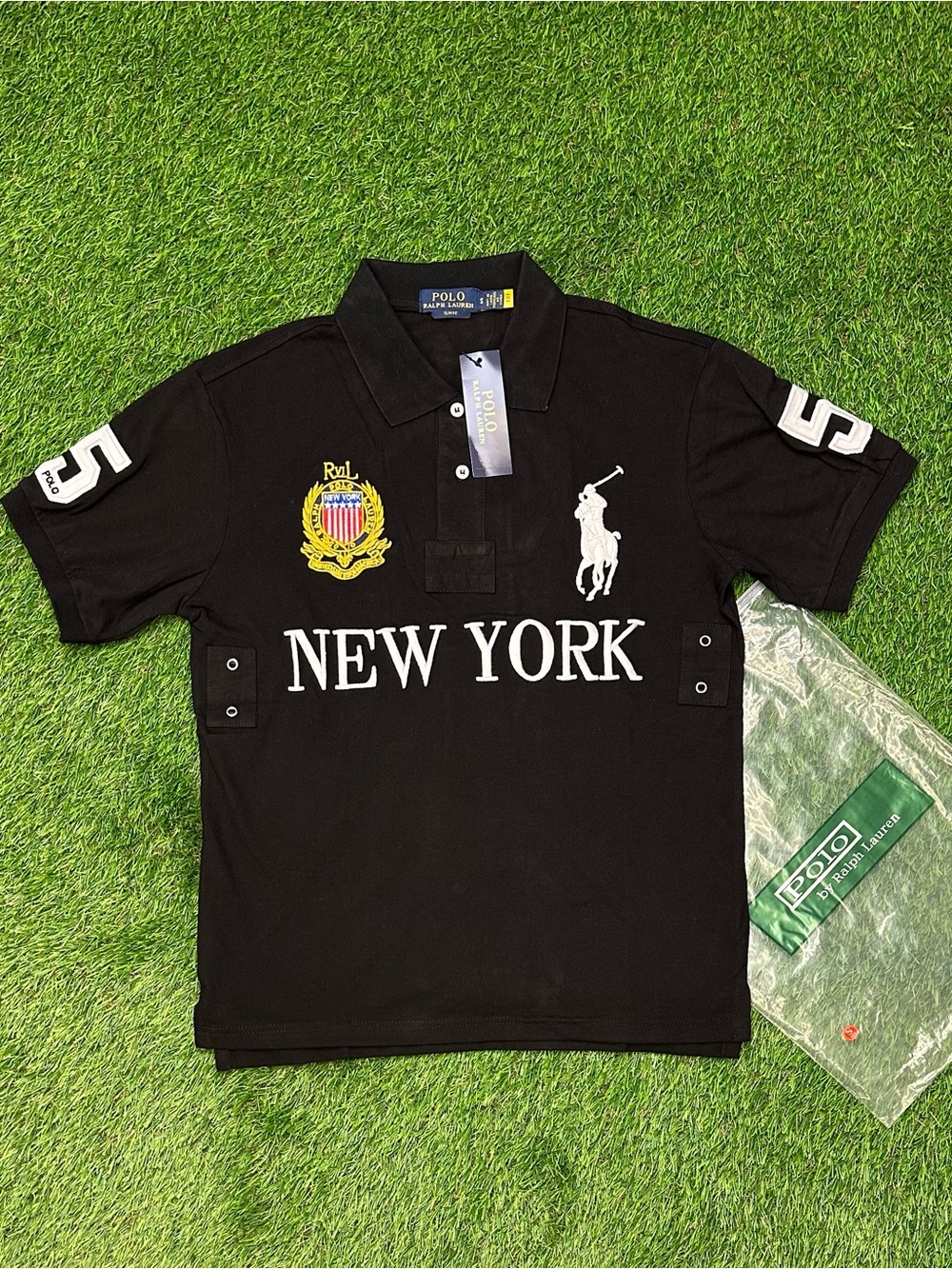 Polo by Ralph Lauren Black Polo with New York Embroidery